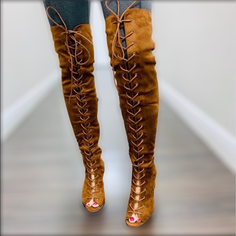 🛑BOGO 1/2🆕Luxe Front Lace-up Over-The-Knee Boot